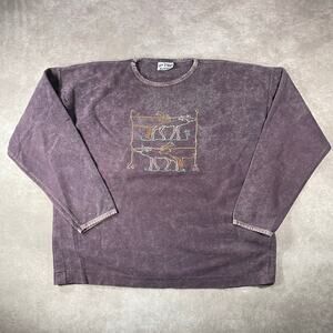 90’s Liz & Jane Clothes Purple Winter Themed Vintage Sweater